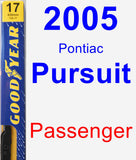 Passenger Wiper Blade for 2005 Pontiac Pursuit - Premium