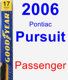 Passenger Wiper Blade for 2006 Pontiac Pursuit - Premium