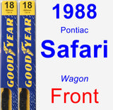 Front Wiper Blade Pack for 1988 Pontiac Safari - Premium