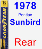 Rear Wiper Blade for 1978 Pontiac Sunbird - Premium