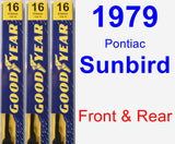 Front & Rear Wiper Blade Pack for 1979 Pontiac Sunbird - Premium