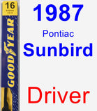 Driver Wiper Blade for 1987 Pontiac Sunbird - Premium