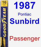 Passenger Wiper Blade for 1987 Pontiac Sunbird - Premium