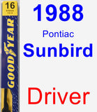 Driver Wiper Blade for 1988 Pontiac Sunbird - Premium