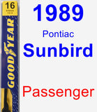 Passenger Wiper Blade for 1989 Pontiac Sunbird - Premium