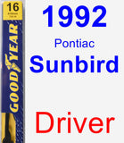 Driver Wiper Blade for 1992 Pontiac Sunbird - Premium