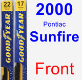 Front Wiper Blade Pack for 2000 Pontiac Sunfire - Premium