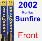 Front Wiper Blade Pack for 2002 Pontiac Sunfire - Premium