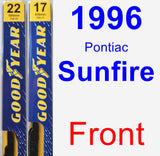 Front Wiper Blade Pack for 1996 Pontiac Sunfire - Premium