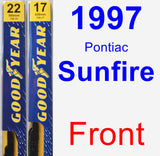 Front Wiper Blade Pack for 1997 Pontiac Sunfire - Premium