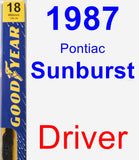 Driver Wiper Blade for 1987 Pontiac Sunburst - Premium