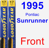 Front Wiper Blade Pack for 1995 Pontiac Sunrunner - Premium