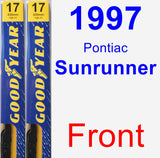 Front Wiper Blade Pack for 1997 Pontiac Sunrunner - Premium