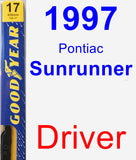 Driver Wiper Blade for 1997 Pontiac Sunrunner - Premium