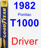 Driver Wiper Blade for 1982 Pontiac T1000 - Premium