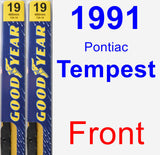 Front Wiper Blade Pack for 1991 Pontiac Tempest - Premium