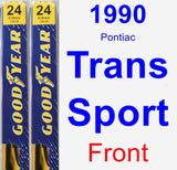 Front Wiper Blade Pack for 1990 Pontiac Trans Sport - Premium