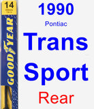 Rear Wiper Blade for 1990 Pontiac Trans Sport - Premium