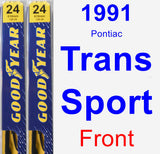 Front Wiper Blade Pack for 1991 Pontiac Trans Sport - Premium