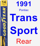 Rear Wiper Blade for 1991 Pontiac Trans Sport - Premium