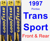 Front & Rear Wiper Blade Pack for 1997 Pontiac Trans Sport - Premium