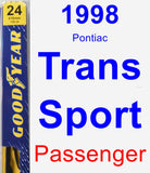 Passenger Wiper Blade for 1998 Pontiac Trans Sport - Premium