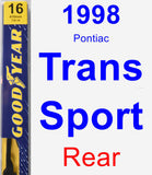 Rear Wiper Blade for 1998 Pontiac Trans Sport - Premium