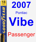 Passenger Wiper Blade for 2007 Pontiac Vibe - Premium