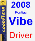 Driver Wiper Blade for 2008 Pontiac Vibe - Premium