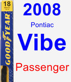 Passenger Wiper Blade for 2008 Pontiac Vibe - Premium