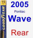 Rear Wiper Blade for 2005 Pontiac Wave - Premium