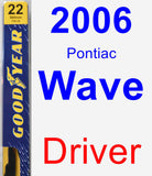 Driver Wiper Blade for 2006 Pontiac Wave - Premium