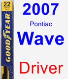 Driver Wiper Blade for 2007 Pontiac Wave - Premium