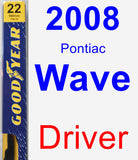 Driver Wiper Blade for 2008 Pontiac Wave - Premium