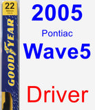 Driver Wiper Blade for 2005 Pontiac Wave5 - Premium