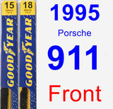Front Wiper Blade Pack for 1995 Porsche 911 - Premium