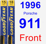 Front Wiper Blade Pack for 1996 Porsche 911 - Premium