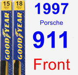 Front Wiper Blade Pack for 1997 Porsche 911 - Premium