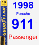 Passenger Wiper Blade for 1998 Porsche 911 - Premium