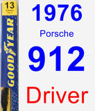 Driver Wiper Blade for 1976 Porsche 912 - Premium