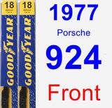 Front Wiper Blade Pack for 1977 Porsche 924 - Premium