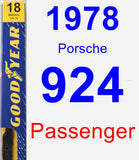 Passenger Wiper Blade for 1978 Porsche 924 - Premium