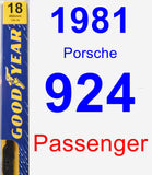 Passenger Wiper Blade for 1981 Porsche 924 - Premium