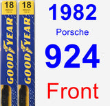 Front Wiper Blade Pack for 1982 Porsche 924 - Premium