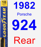 Rear Wiper Blade for 1982 Porsche 924 - Premium