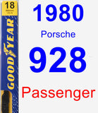 Passenger Wiper Blade for 1980 Porsche 928 - Premium