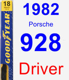 Driver Wiper Blade for 1982 Porsche 928 - Premium