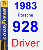 Driver Wiper Blade for 1983 Porsche 928 - Premium