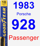 Passenger Wiper Blade for 1983 Porsche 928 - Premium