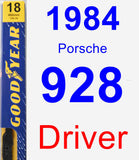 Driver Wiper Blade for 1984 Porsche 928 - Premium